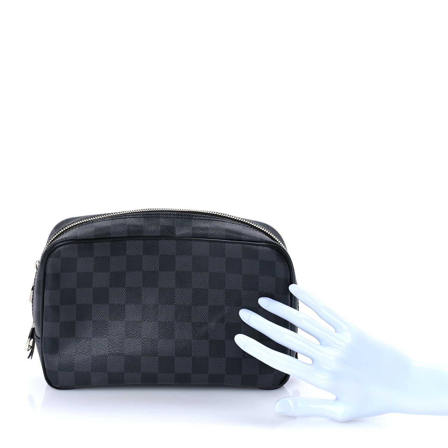 Louis Vuitton Damier Cobalt Toilet Pouch GM Black 2 of 7