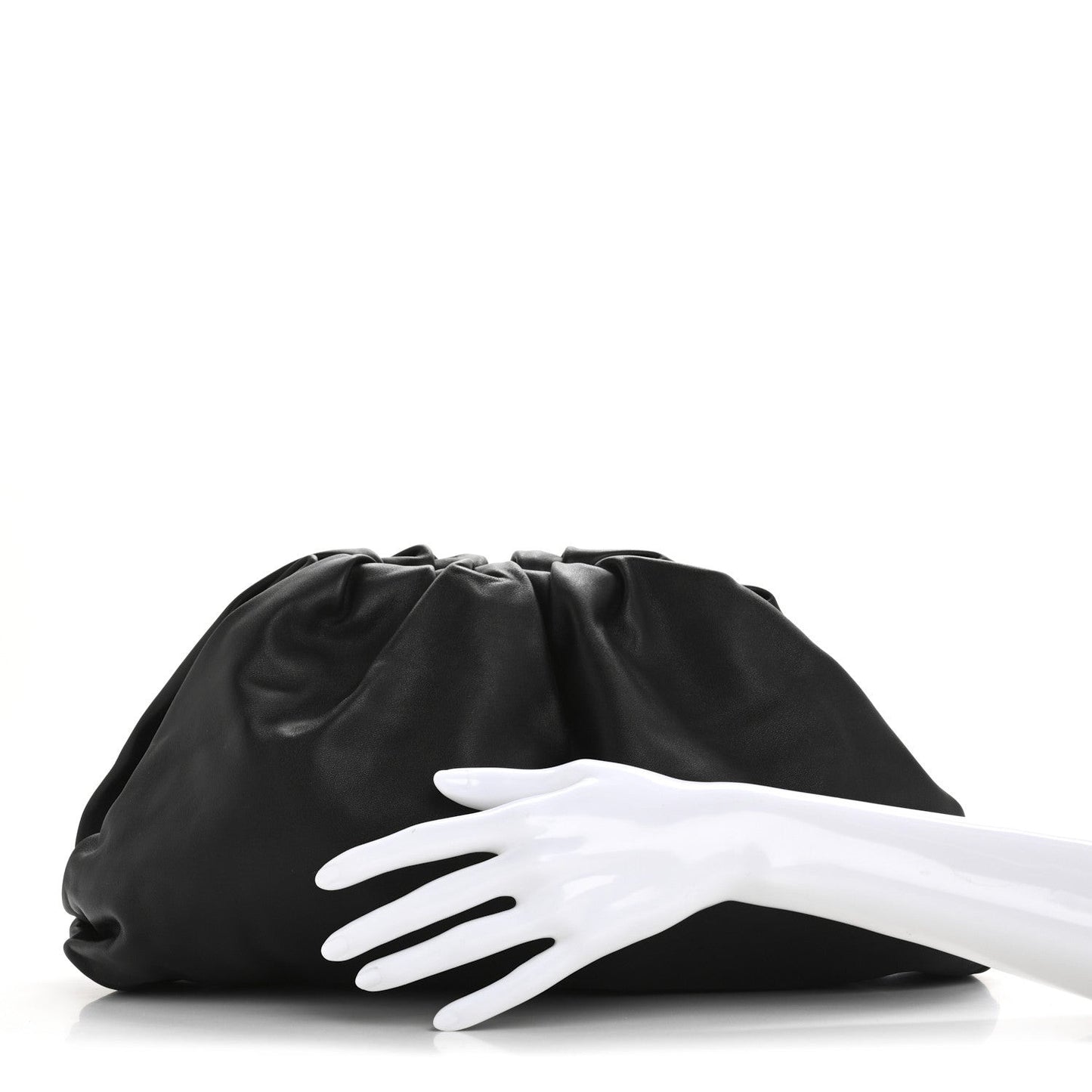 Smooth Butter Calf The Pouch Oversized Clutch Black
