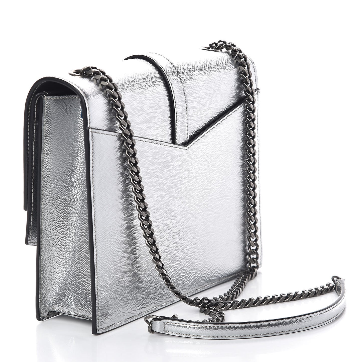 Grain De Poudre Monogram Medium Sulpice Shoulder Bag Silver