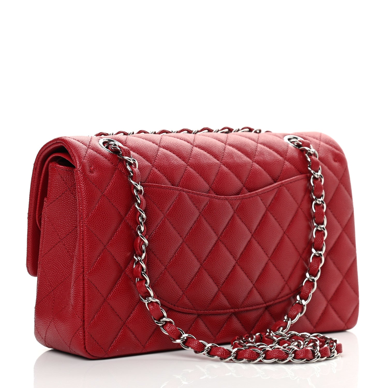 Chanel Caviar Quilted Medium Double Flap Red 3 of 12
