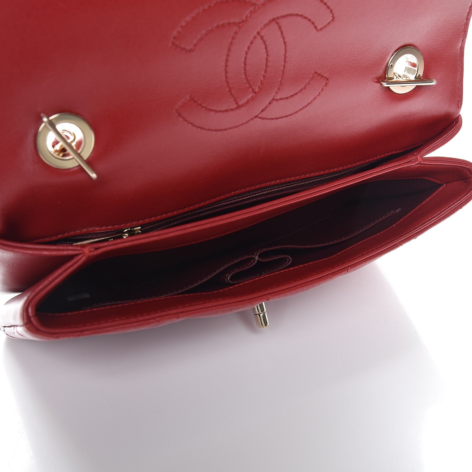 Chanel Lambskin Quilted Medium Trendy CC Flap Red 5 of 9