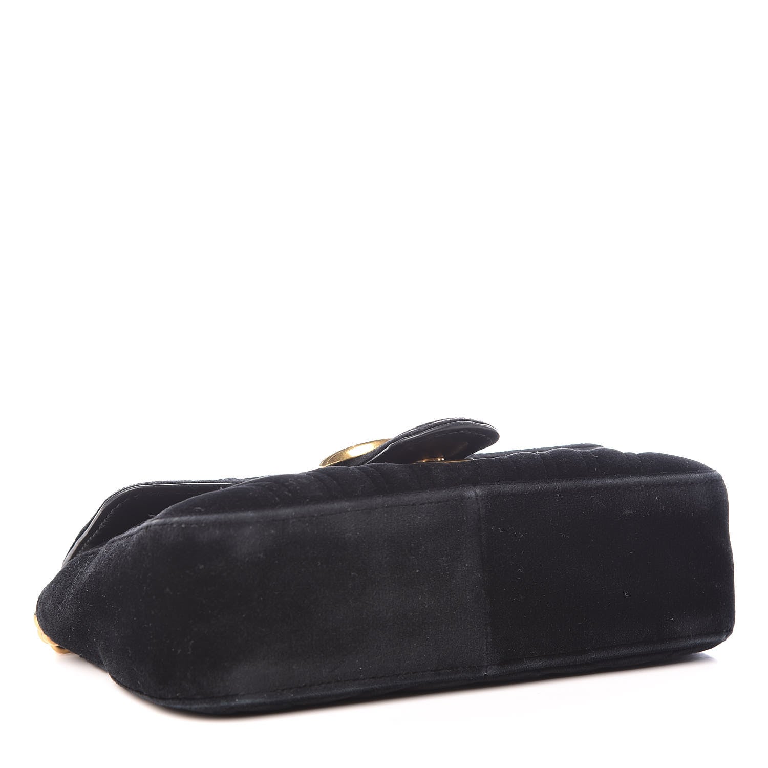 Gucci Velvet Matelasse Mini GG Marmont Shoulder Bag Black 4 of 15