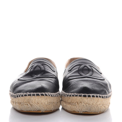 Chanel Lambskin CC Espadrilles 41 Black 2 of 12