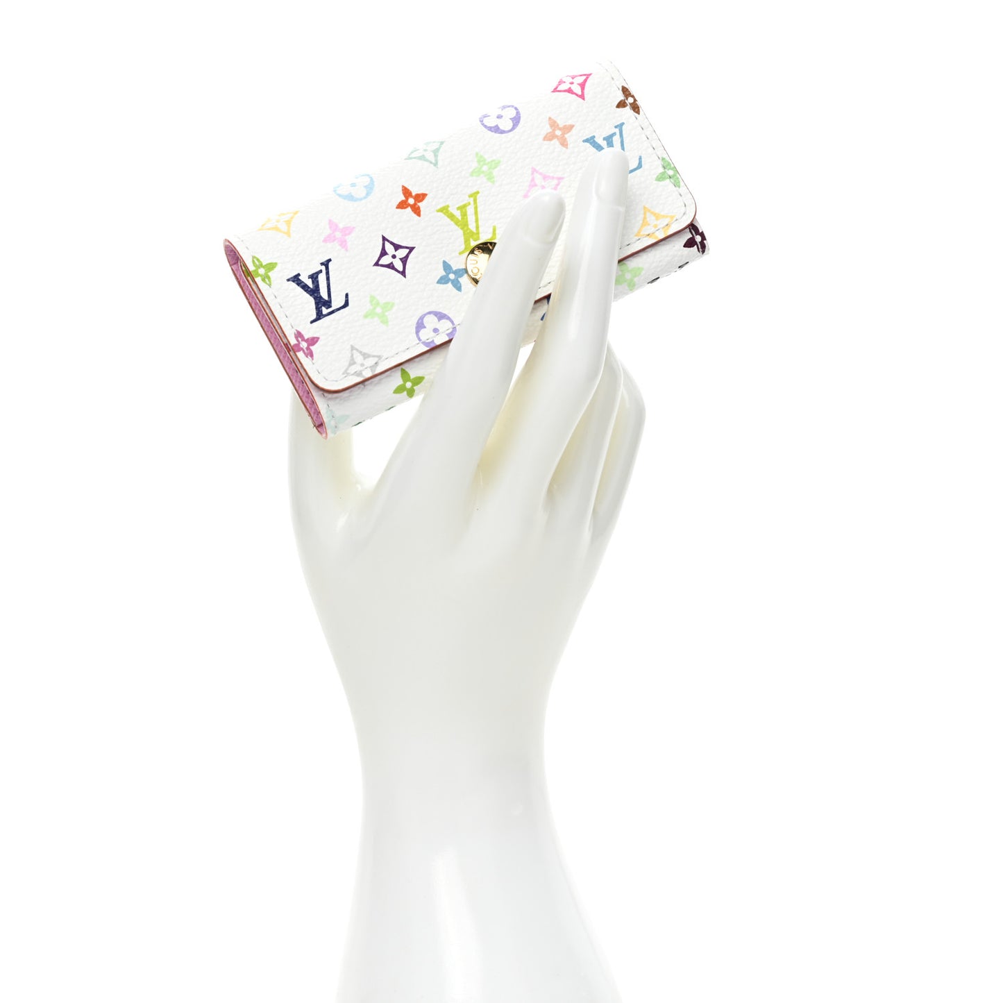 Monogram Multicolor Multicles 4 Key Holder White Litchi