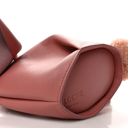 Loewe Calfskin Shearling Small Bunny Shoulder Bag Peach Bloom 9 of 10