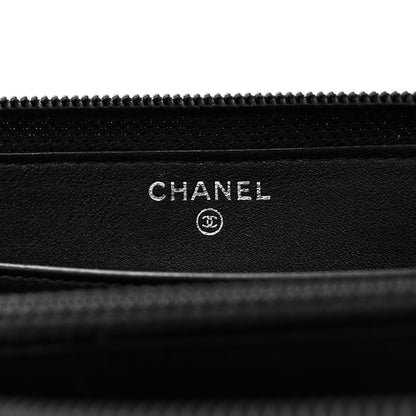 Chanel Caviar Large Timeless CC Zip Around Wallet Black 6 of 10