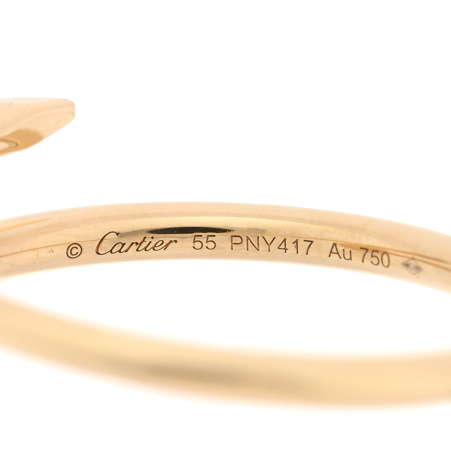 18K Yellow Gold Small Juste Un Clou Ring 55 7.25