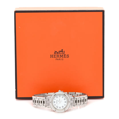 Hermes Stainless Steel 24mm Clipper Quartz Watch White 5 of 5
