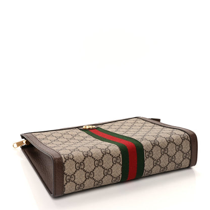 Gucci GG Supreme Monogram Web Ophidia Pouch Brown 4 of 7