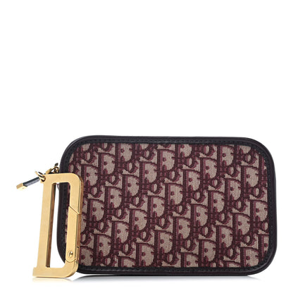 Christian Dior Oblique Diorquake Clutch Burgundy 1 of 5