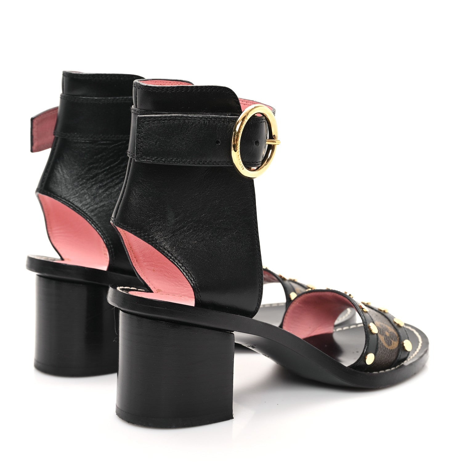 Louis Vuitton Calfskin Monogram Passenger Sandals Black 5 of 7