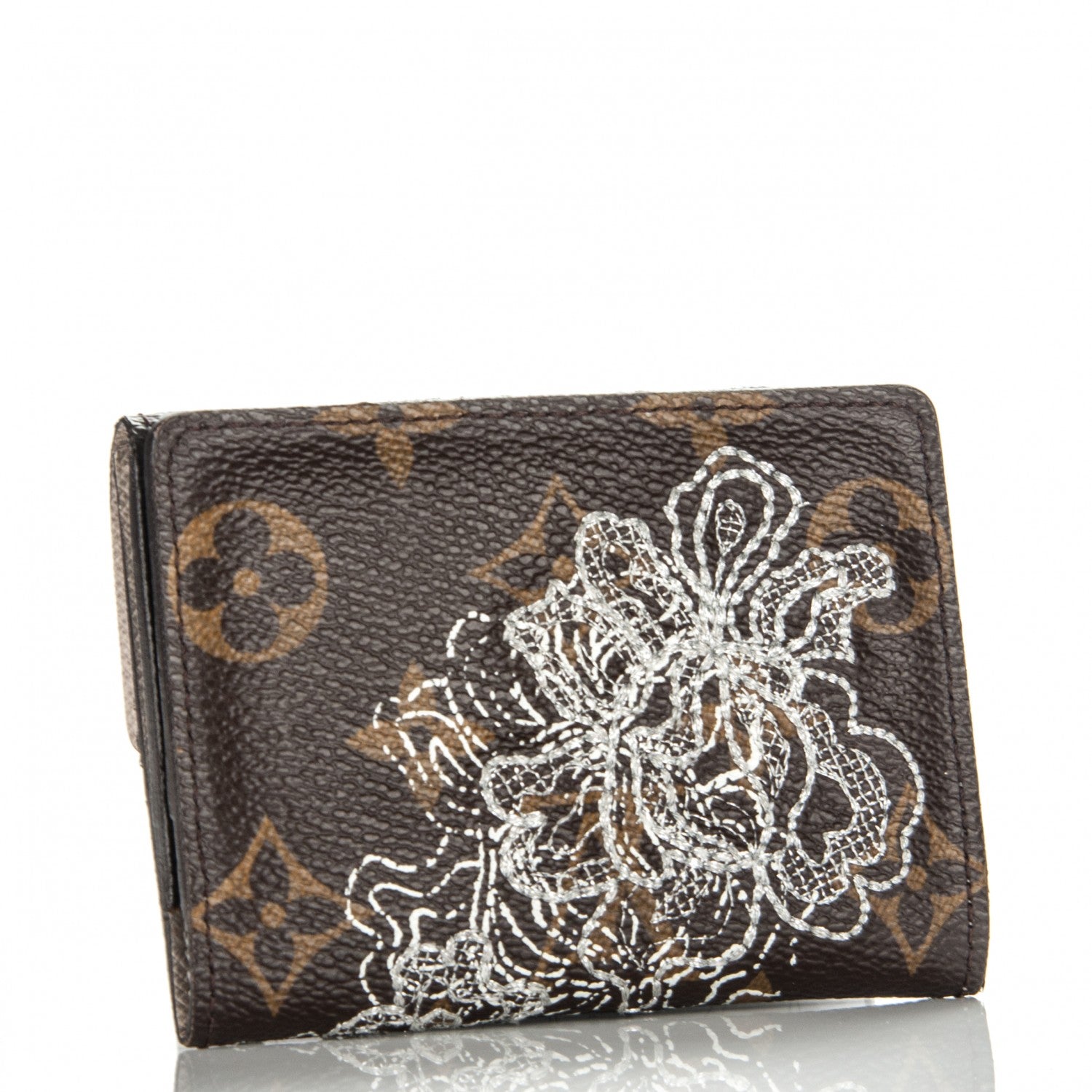 Louis Vuitton Monogram Dentelle Ludlow Wallet Silver 3 of 7