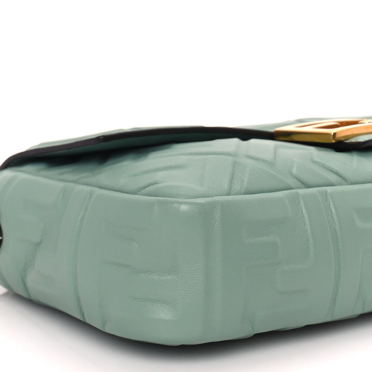 Fendi Nappa FF 1974 Embossed Baguette Menta 7 of 8