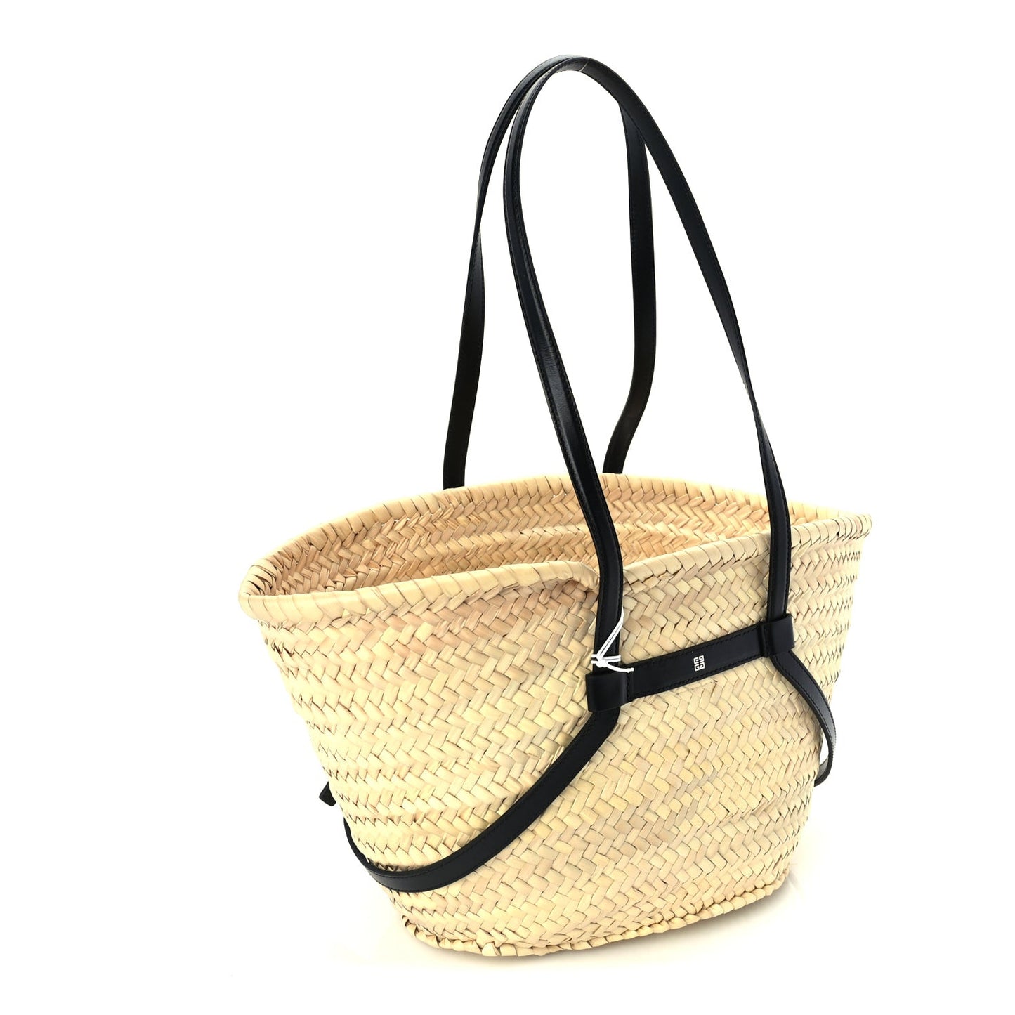 Raffia Voyou Basket Tote Black
