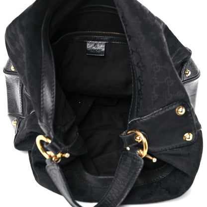 Gucci Monogram Large Jockey Hobo Black 8 of 25