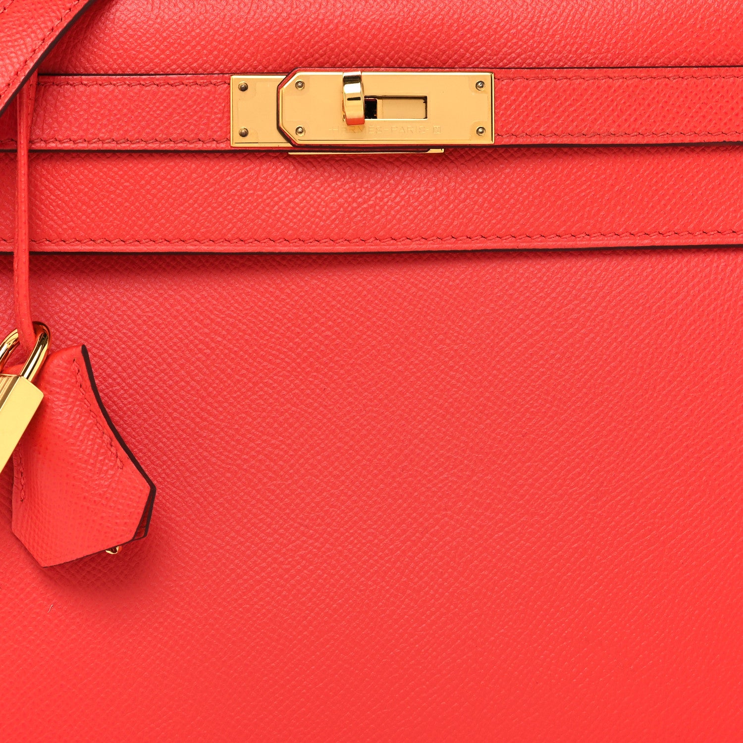 Hermes Epsom Kelly Sellier 28 Rouge Tomate 8 of 10