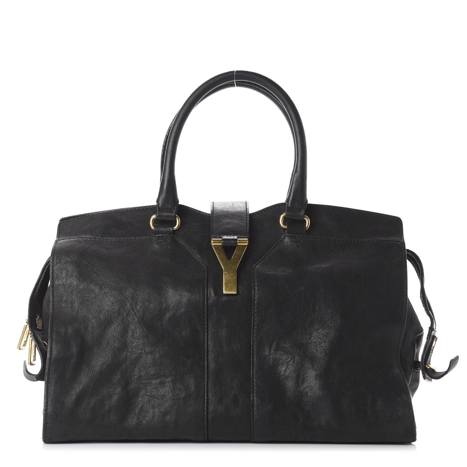 Saint Laurent Sheepskin Medium Cabas ChYc Black 1 of 11