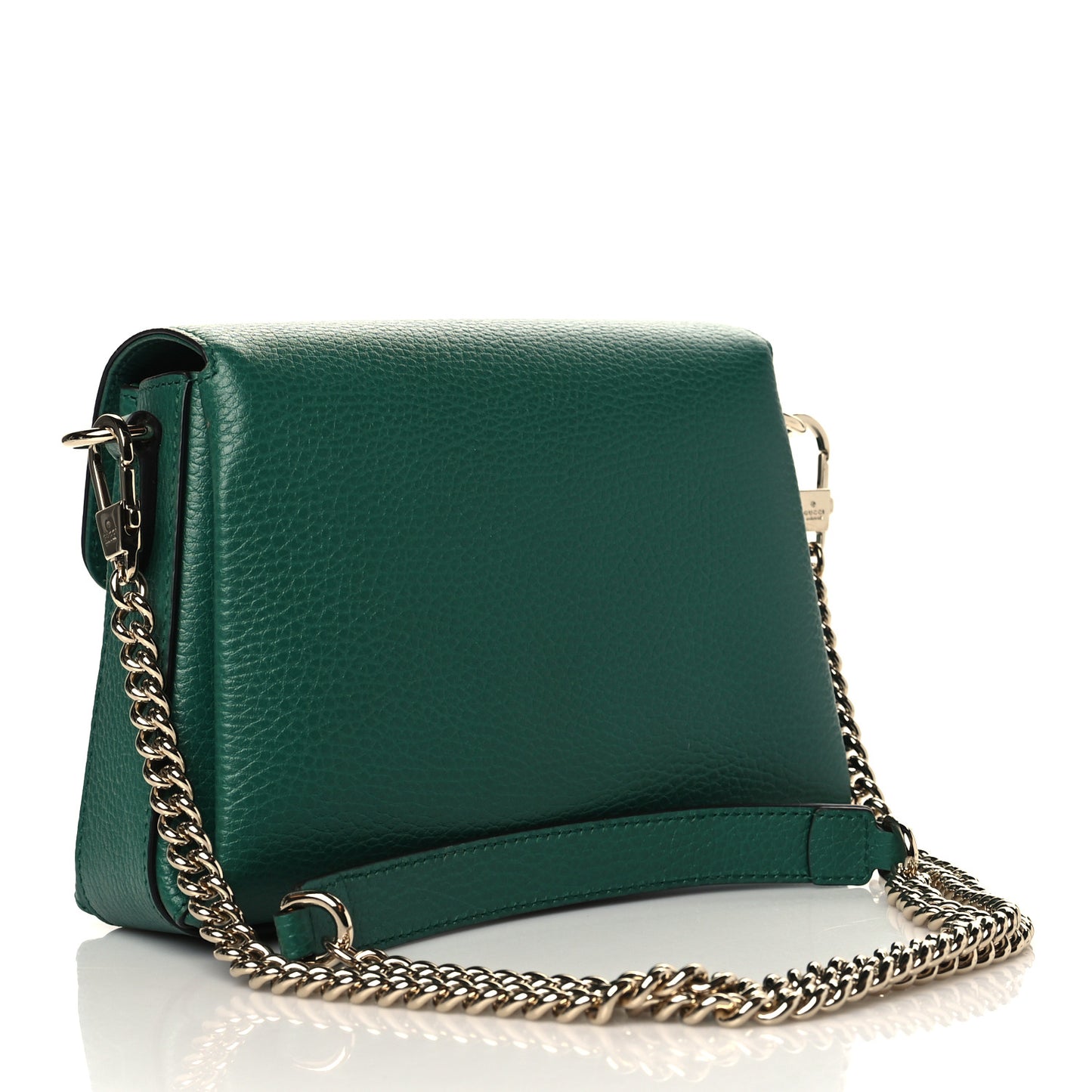 Dollar Calfskin Interlocking G Crossbody Bag Emerald