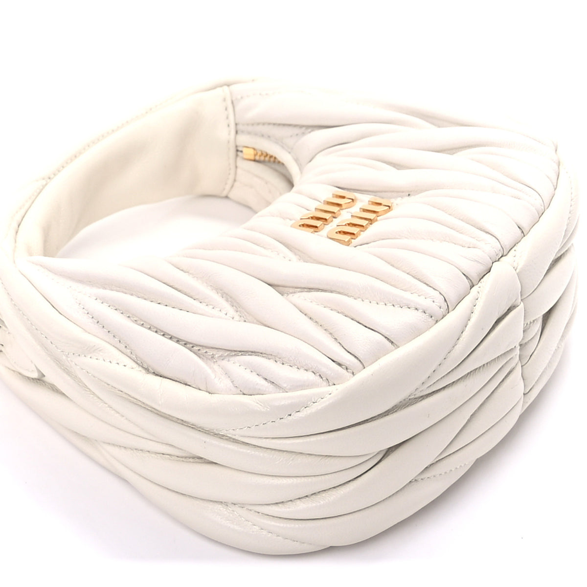 Nappa Matelasse Mini Wander Hobo White