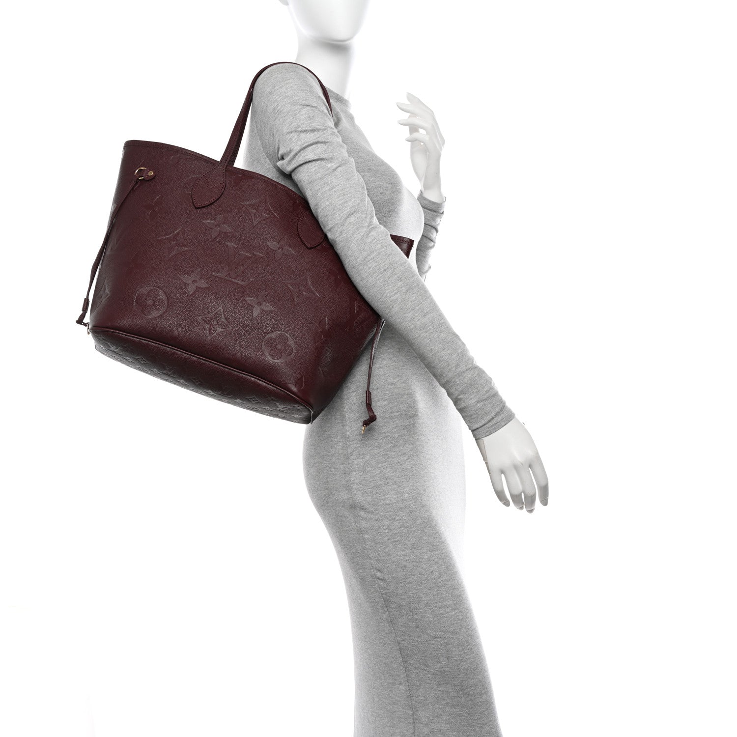 Louis Vuitton Empreinte Monogram Giant Neverfull MM Wine 2 of 10