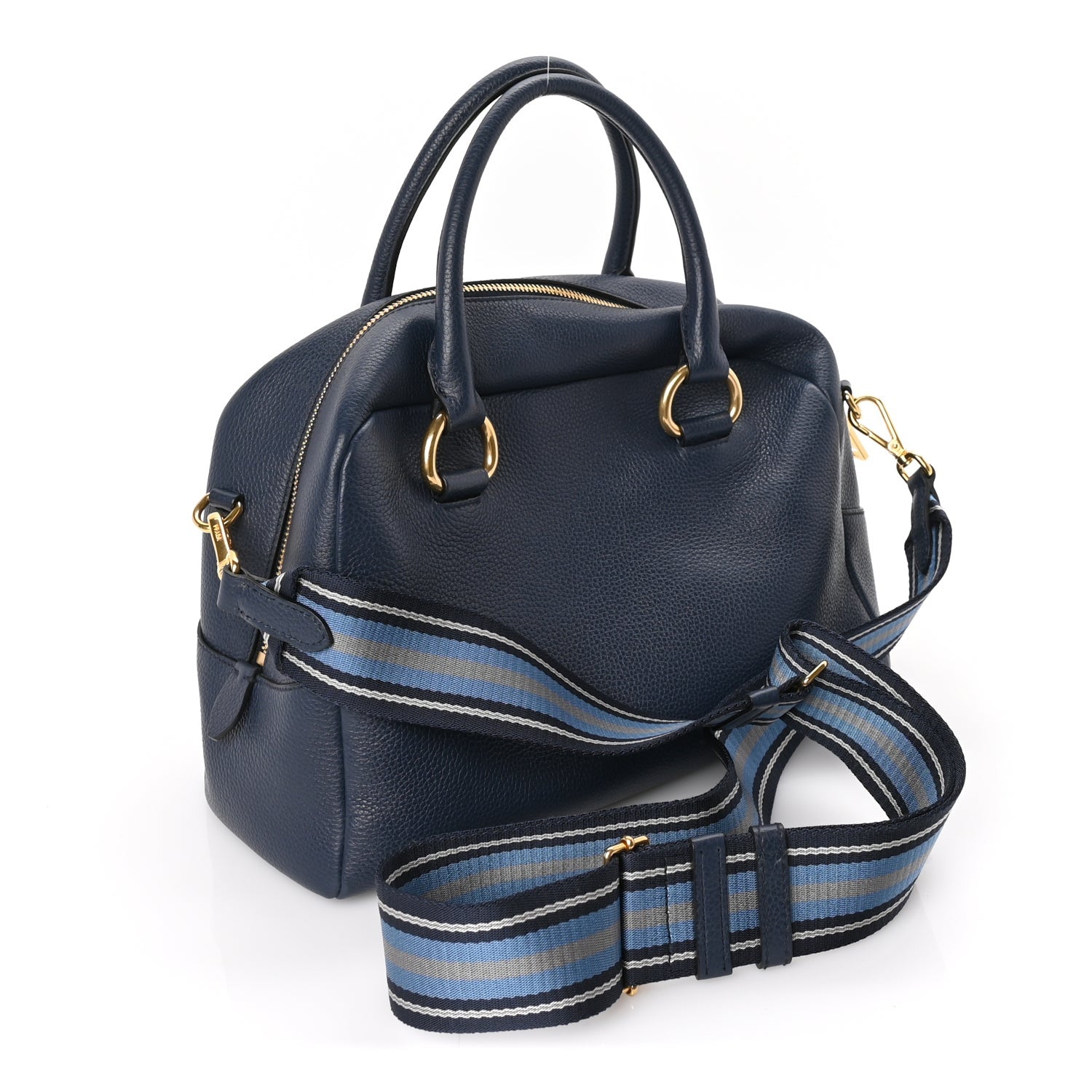 Prada Vitello Phenix Bauletto  Baltico 2 of 8