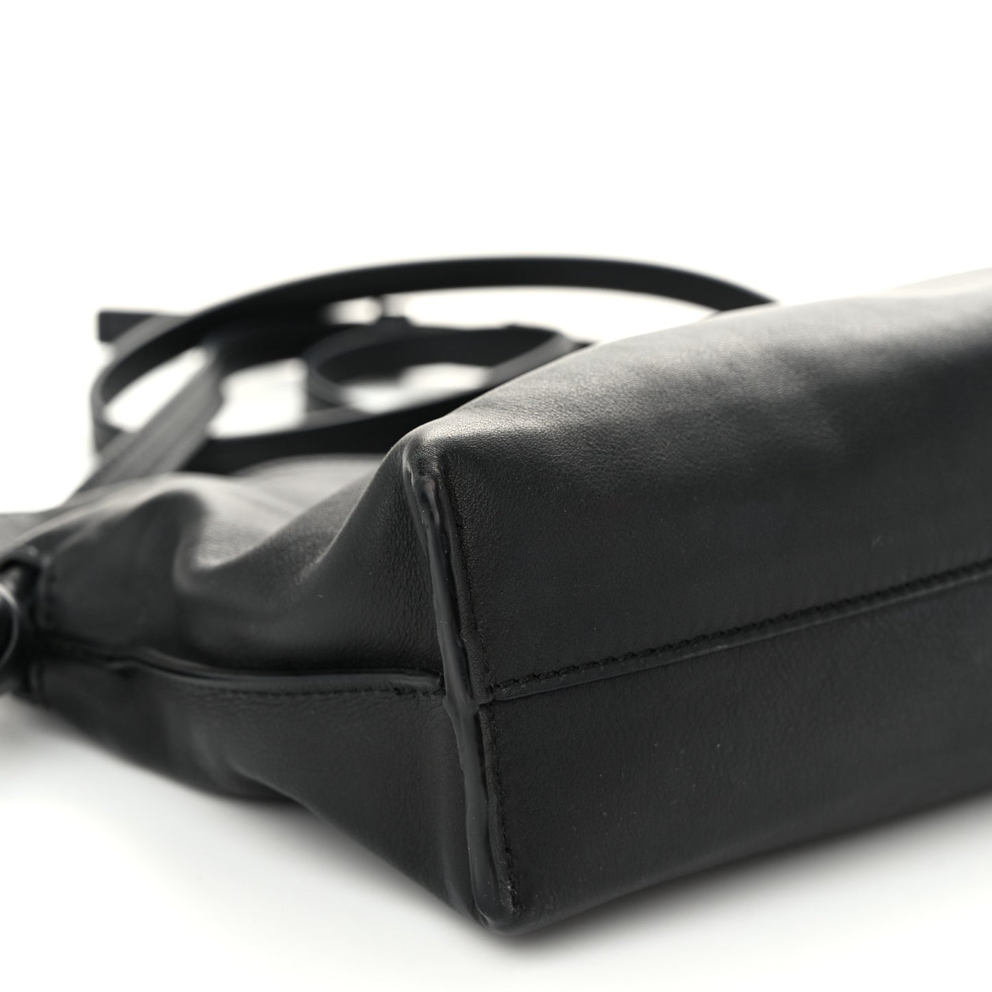 Calfskin Mini Flamenco Knot Clutch Black