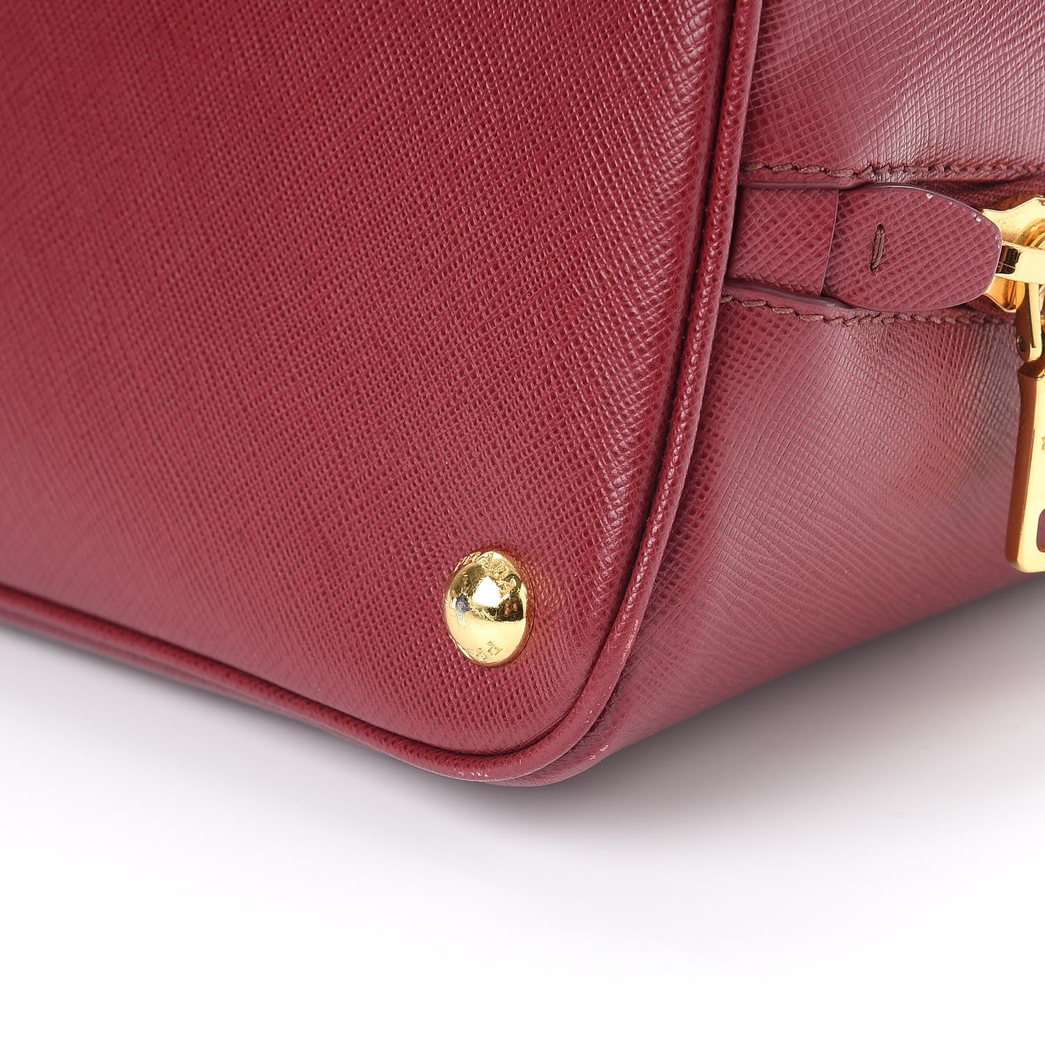 Prada Saffiano Lux Large Promenade Tote Cherry 13 of 13