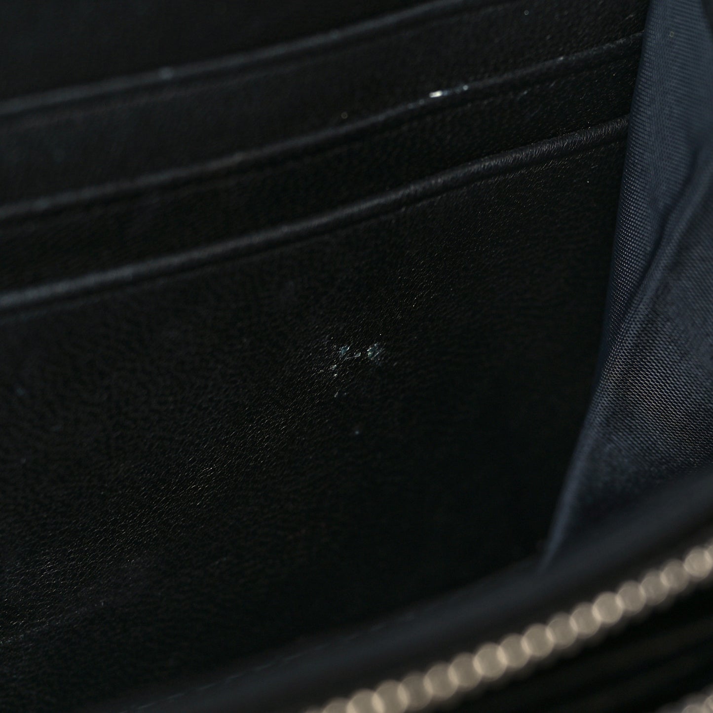 Lambskin Cannage Miss Dior Chain Wallet Black