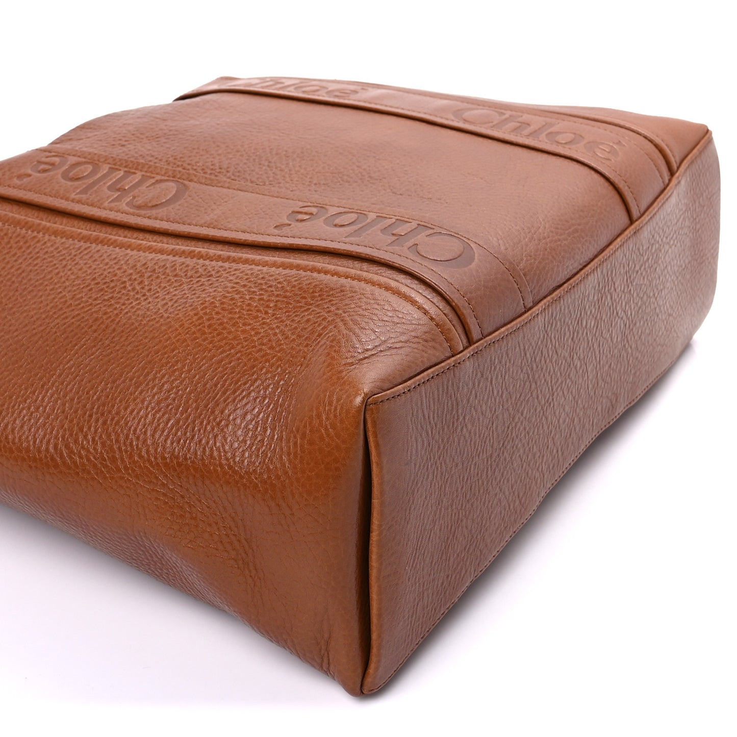 Calfskin Medium Woody Tote Clay Brown