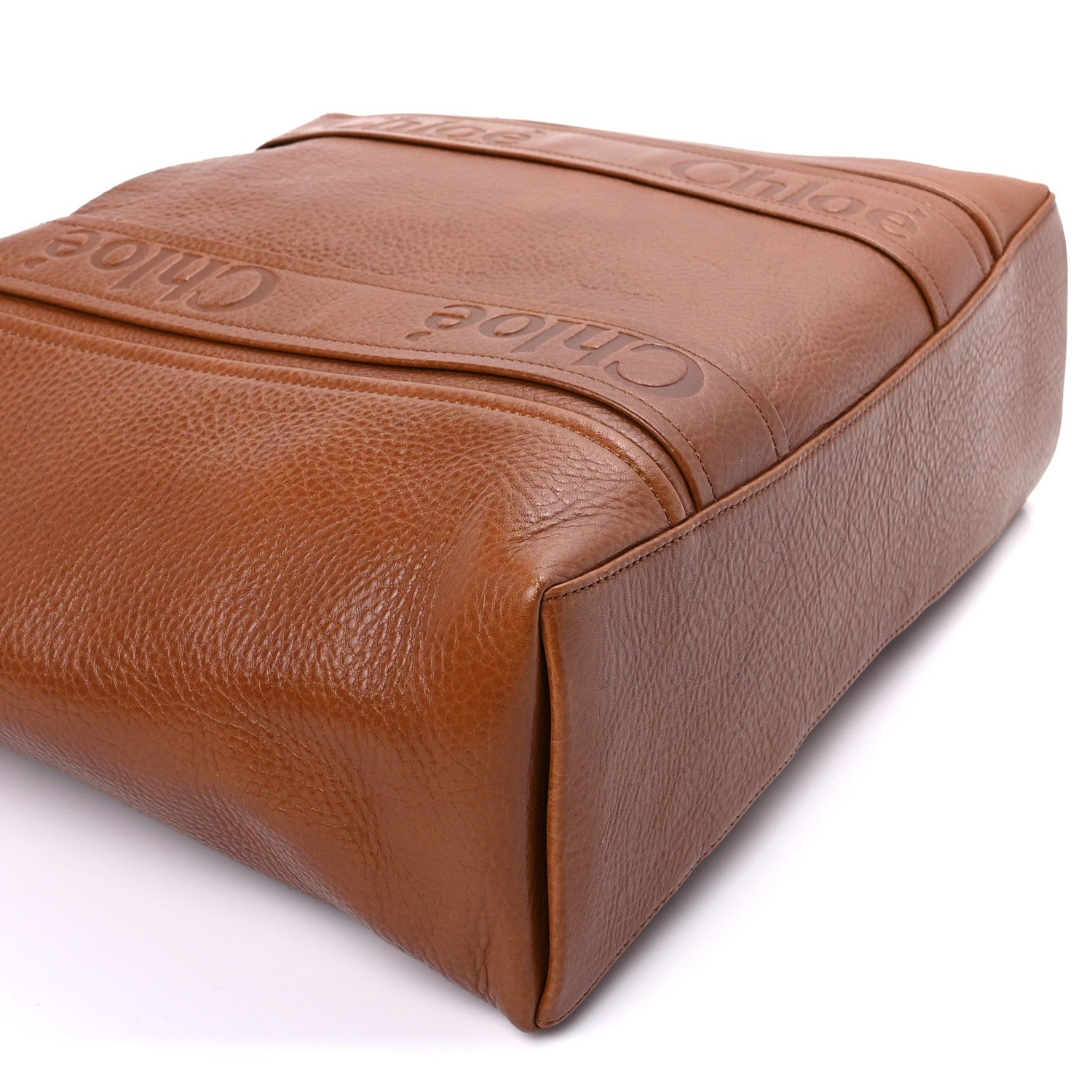 Chloe Calfskin Medium Woody Tote Clay Brown 7 of 8