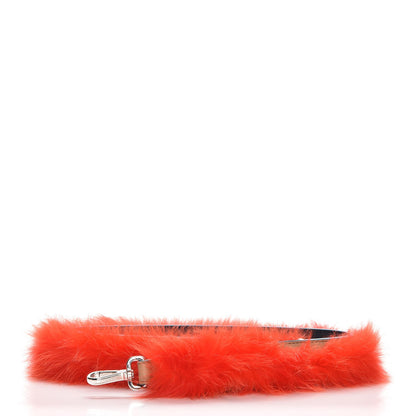 Fendi Fox Fur Strap You Red Navy 1 of 5