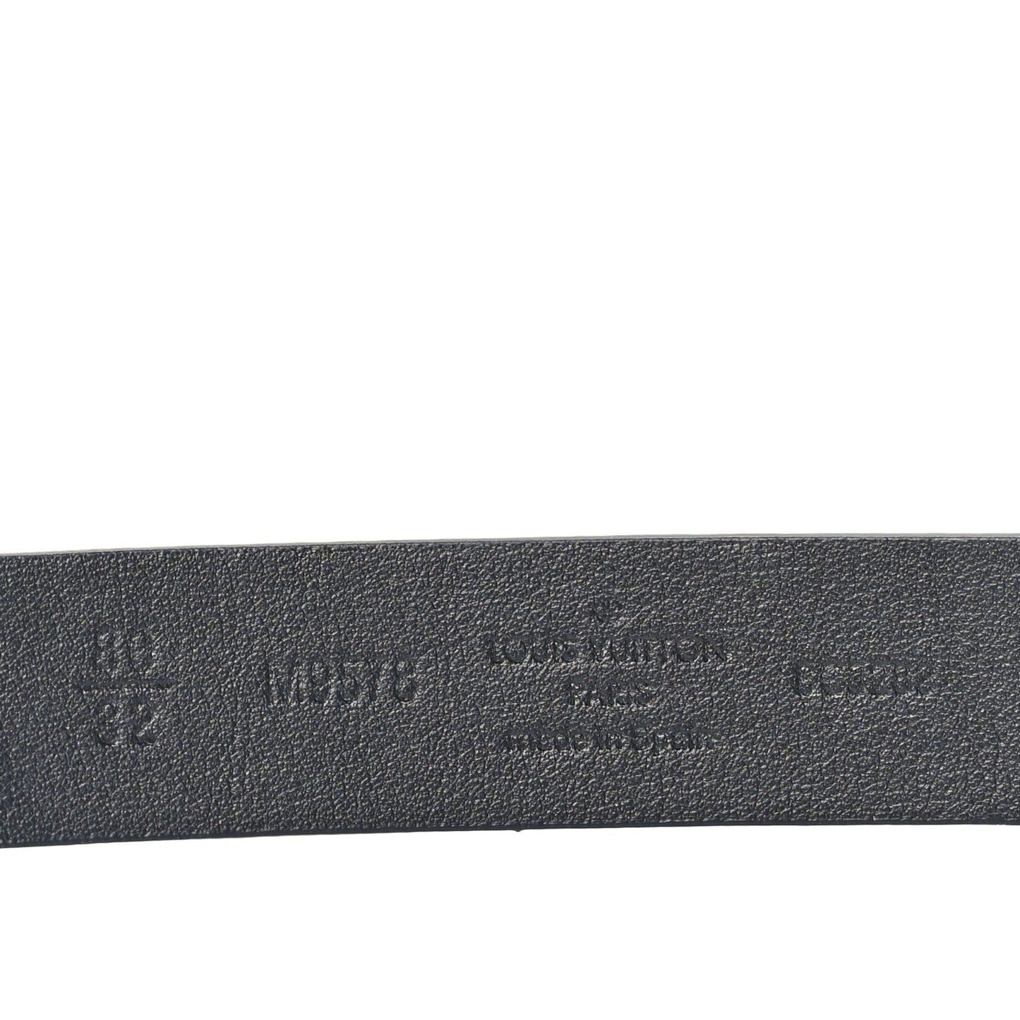 Calfskin Embossed 20MM LV Initiales Belt 80 32 Black