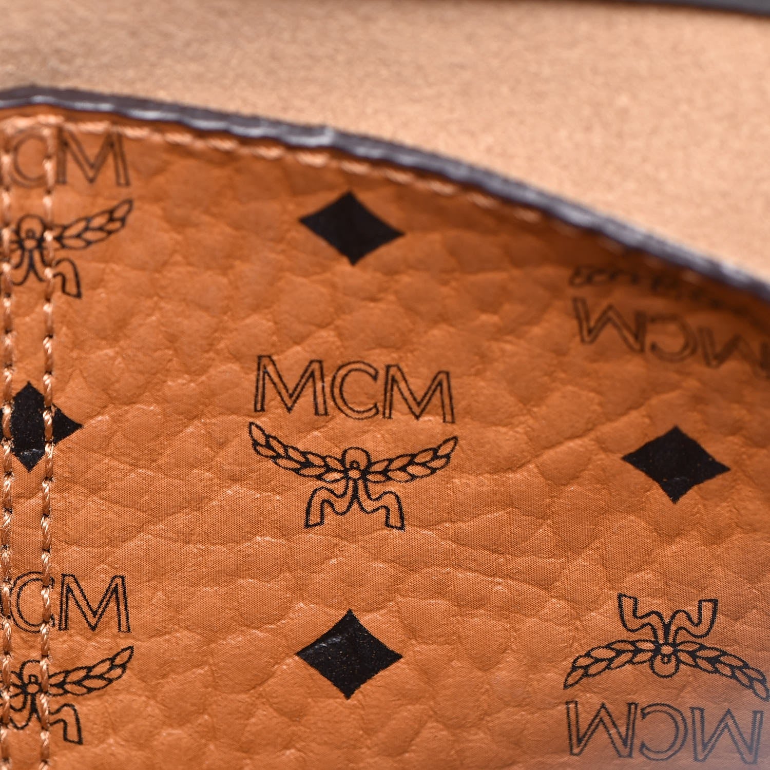 MCM Grained Calfskin Medium Milla Tote Phantom Grey 12 of 13