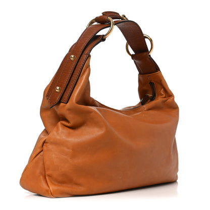 Gucci Calfskin Medium Horsebit Chain Hobo Brown 3 of 10