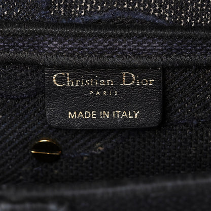 Christian Dior Canvas Embroidered Camouflage Saddle Bag Blue 5 of 11