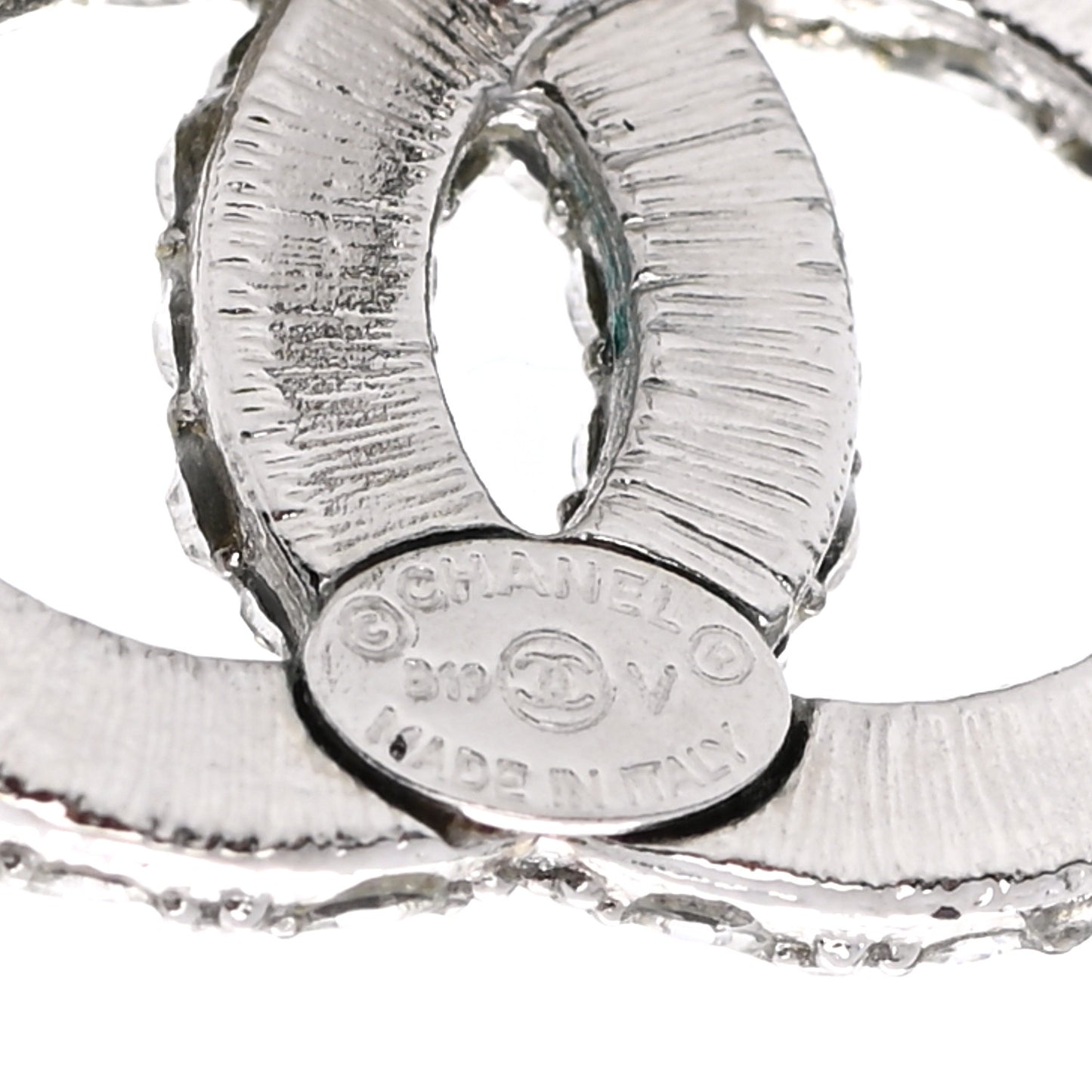 Crystal Mini CC Earrings Silver