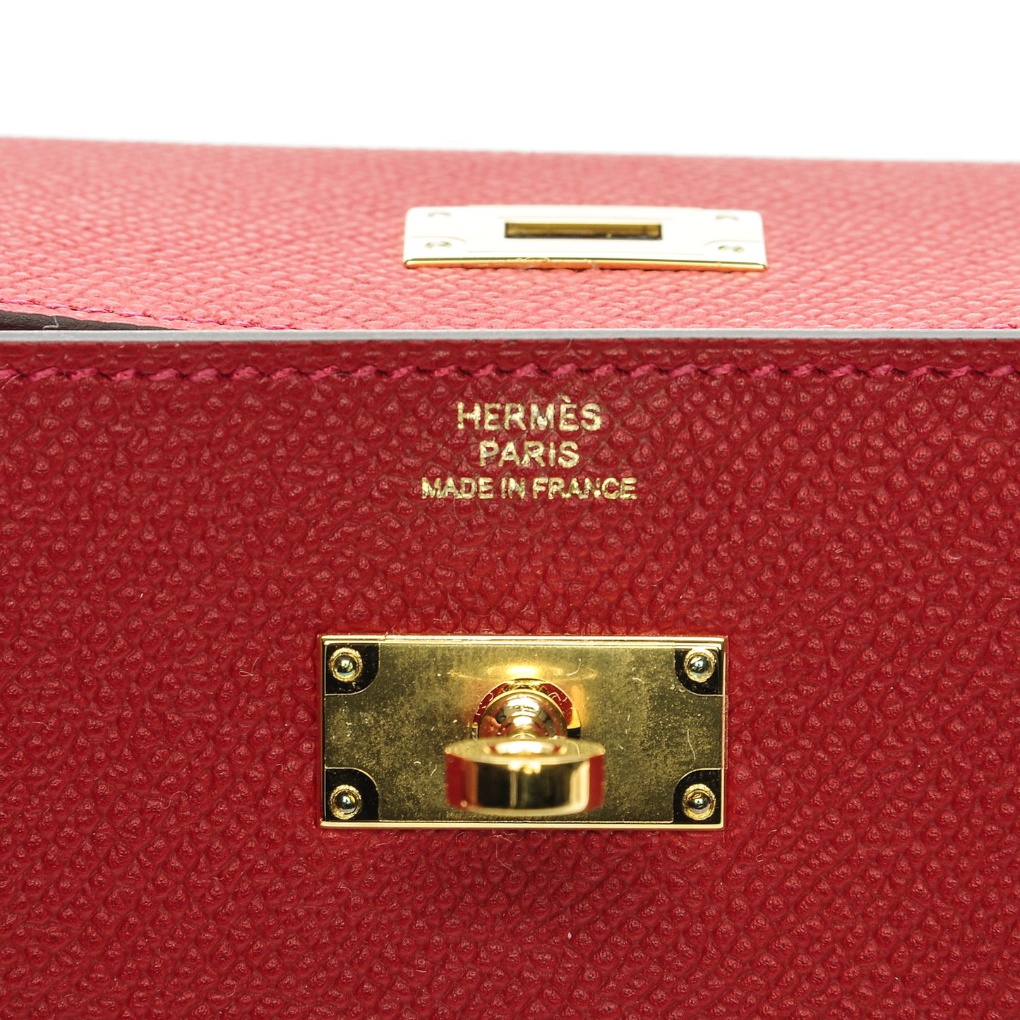 Epsom Kelly Longue Wallet Rouge Casaque