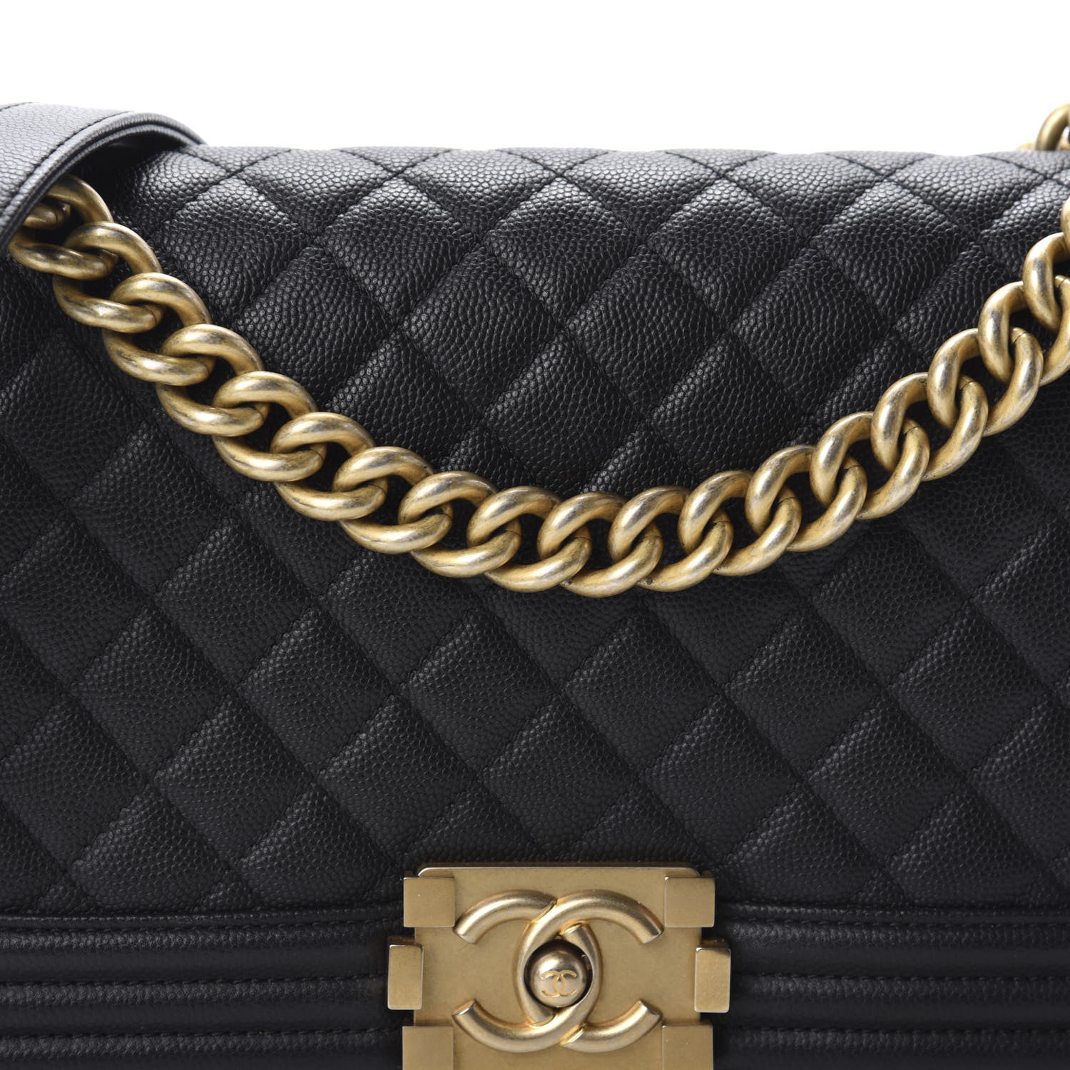 Chanel Caviar Quilted Medium Boy Flap Black 10 of 11