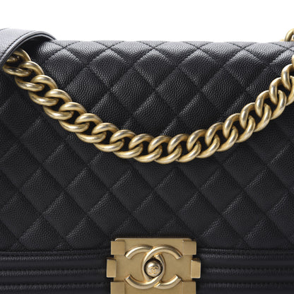 Chanel Caviar Quilted Medium Boy Flap Black 10 of 11