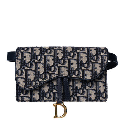 Christian Dior Oblique Saddle Belt Bag Blue 1 of 8