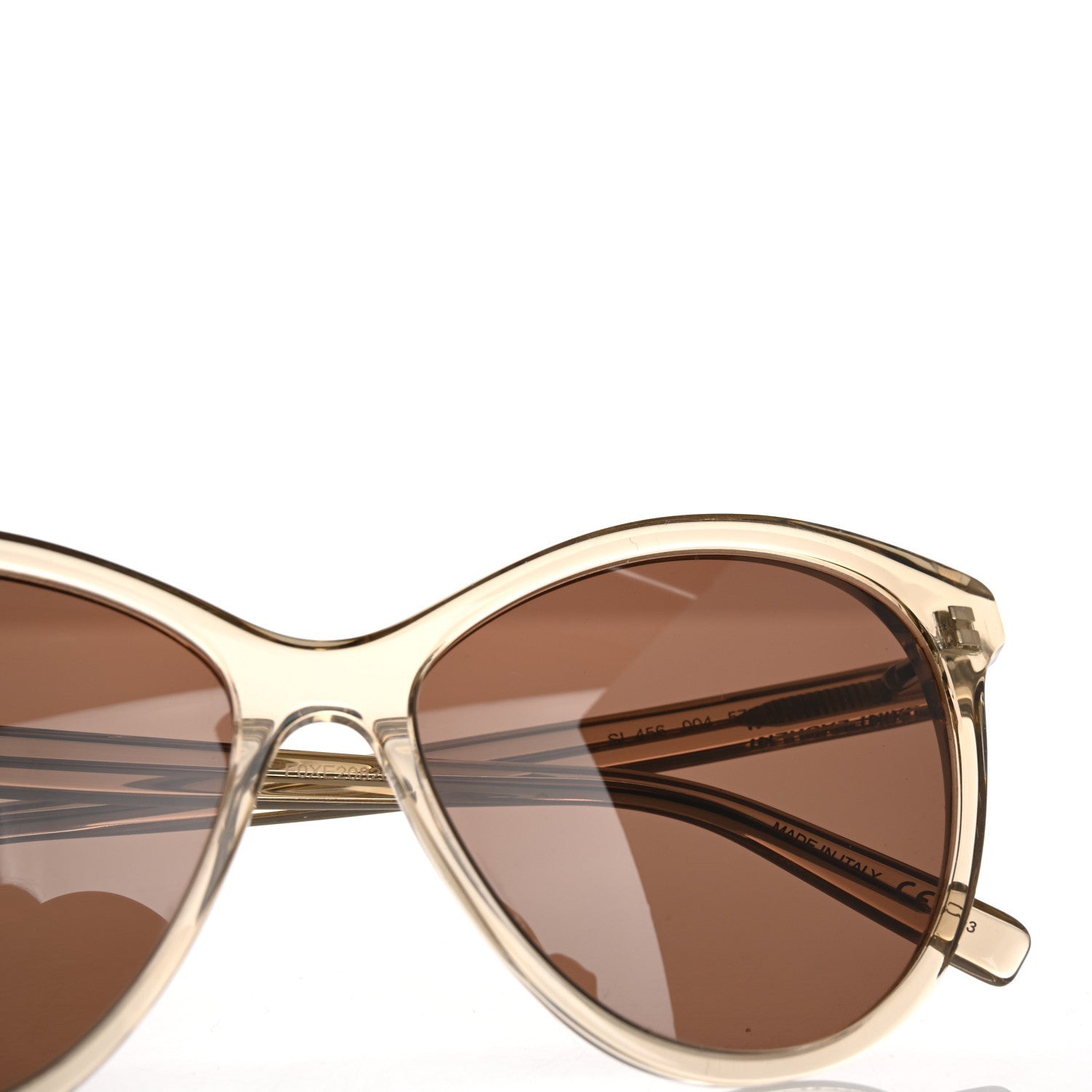 Saint Laurent Transparent Acetate SL 456 Sunglasses Beige 7 of 7