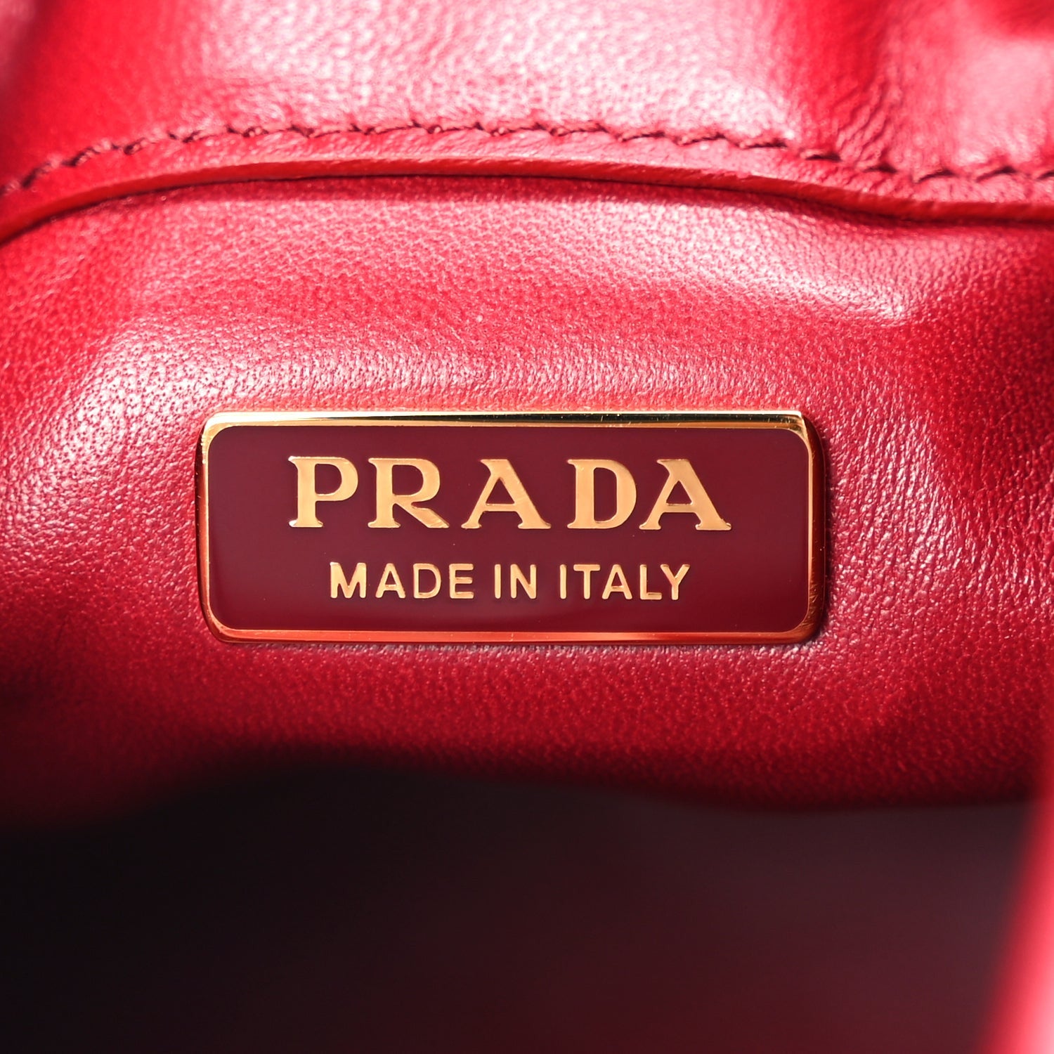 Prada Nappa Mini Petit Sac Noir Bucket Bag Ciliegia 5 of 8