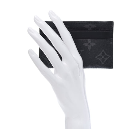 Louis Vuitton Monogram Eclipse Porte-Cartes Double Card Holder 2 of 8