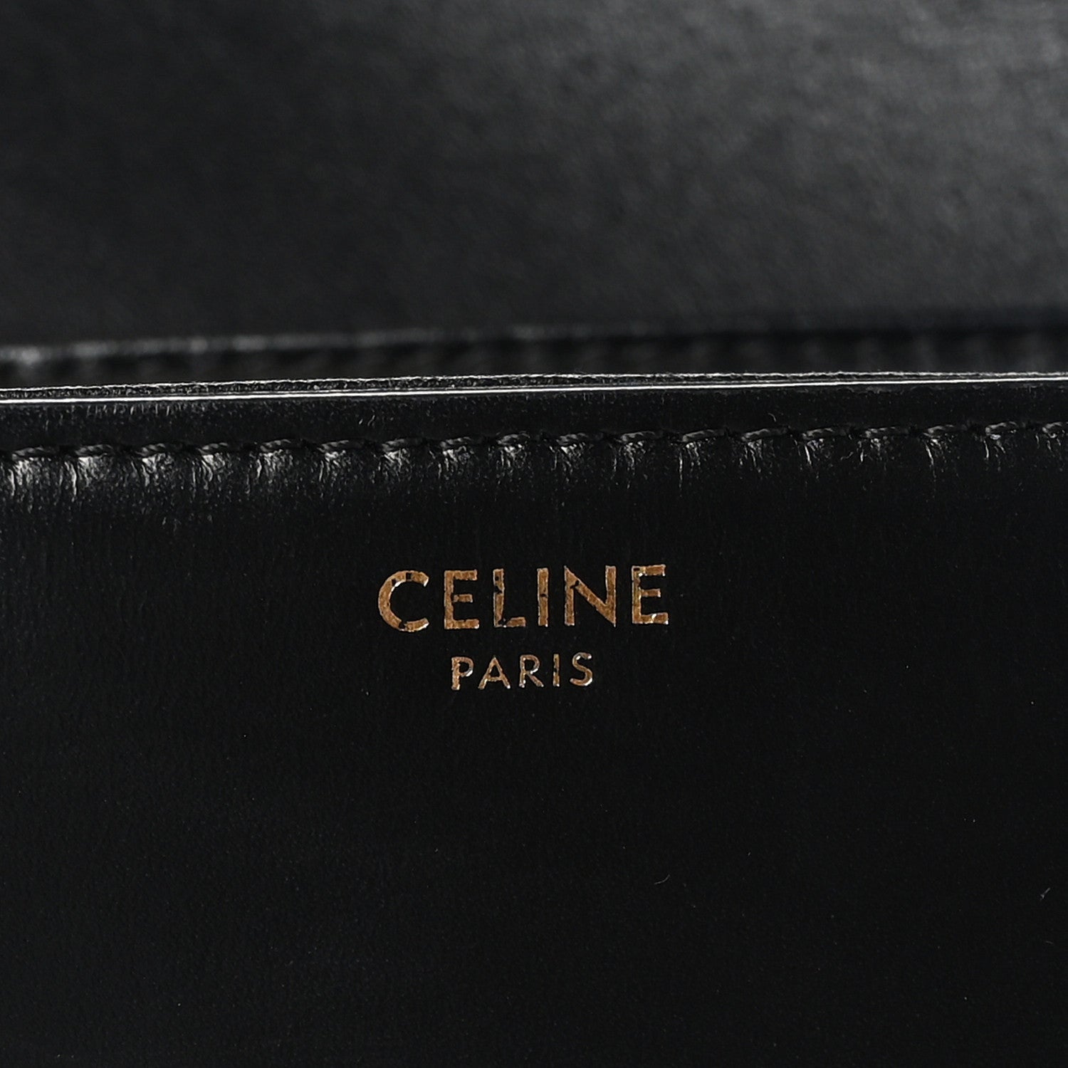 Celine Shiny Calfskin Teen Triomphe Black 6 of 7