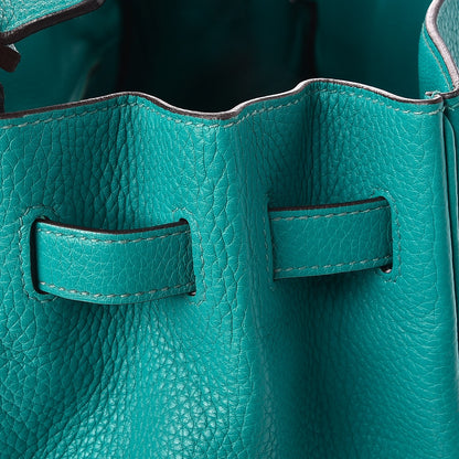 Hermes Taurillon Clemence Birkin 35 Bleu Paon 16 of 23