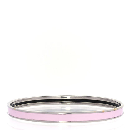 Hermes Enamel Extra Narrow Uni Bracelet 65 Rose Dragee 3 of 5