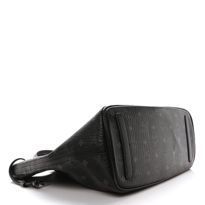 MCM Visetos Large Liz Reversible Shopper Tote Black 4 of 7