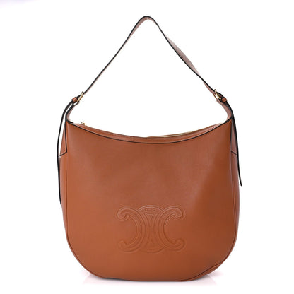 Celine Supple Calfskin Large Triomphe Heloise Shoulder Bag  Tan 1 of 8