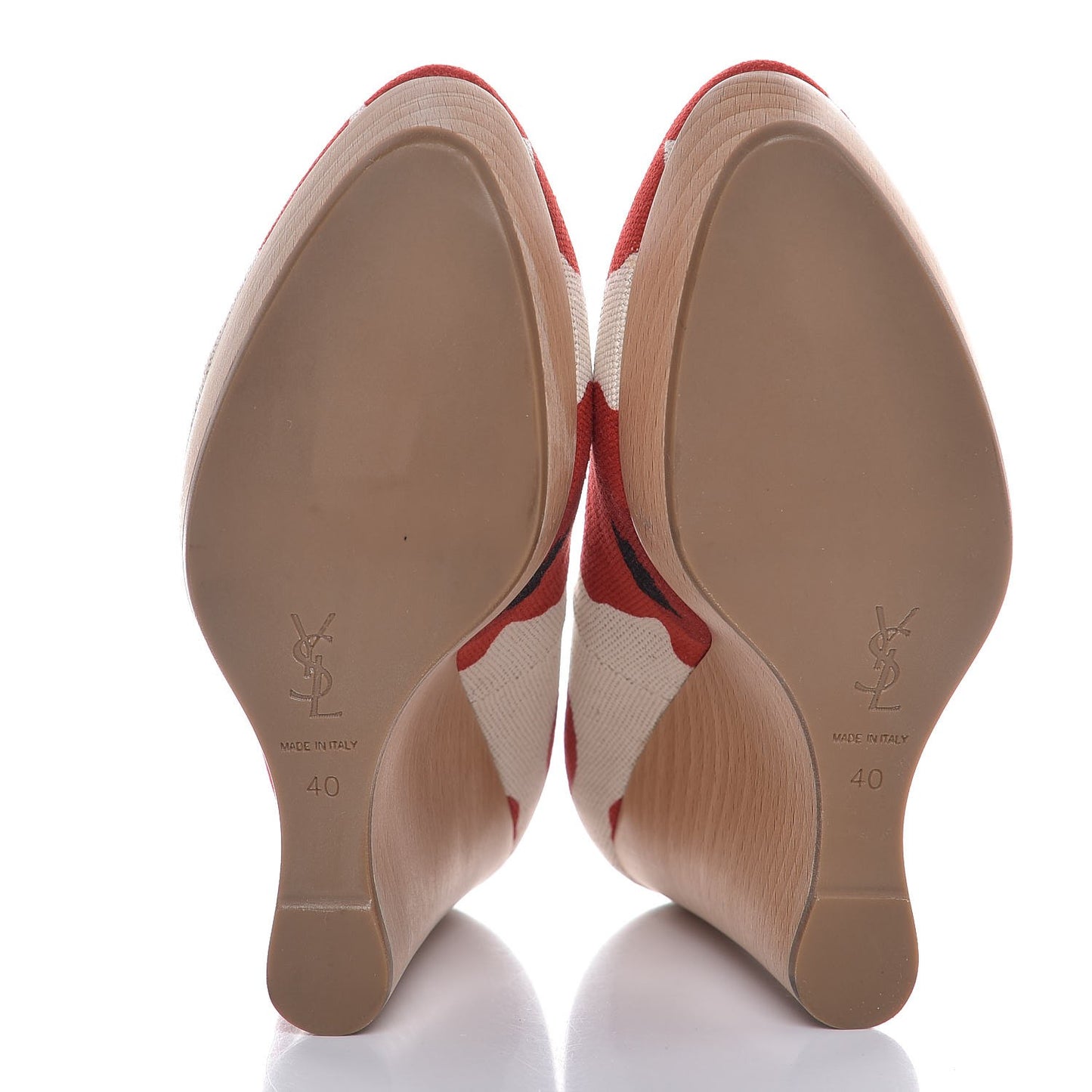Canvas Printed Maryna 105 Wedges 40 Blanc Poppy