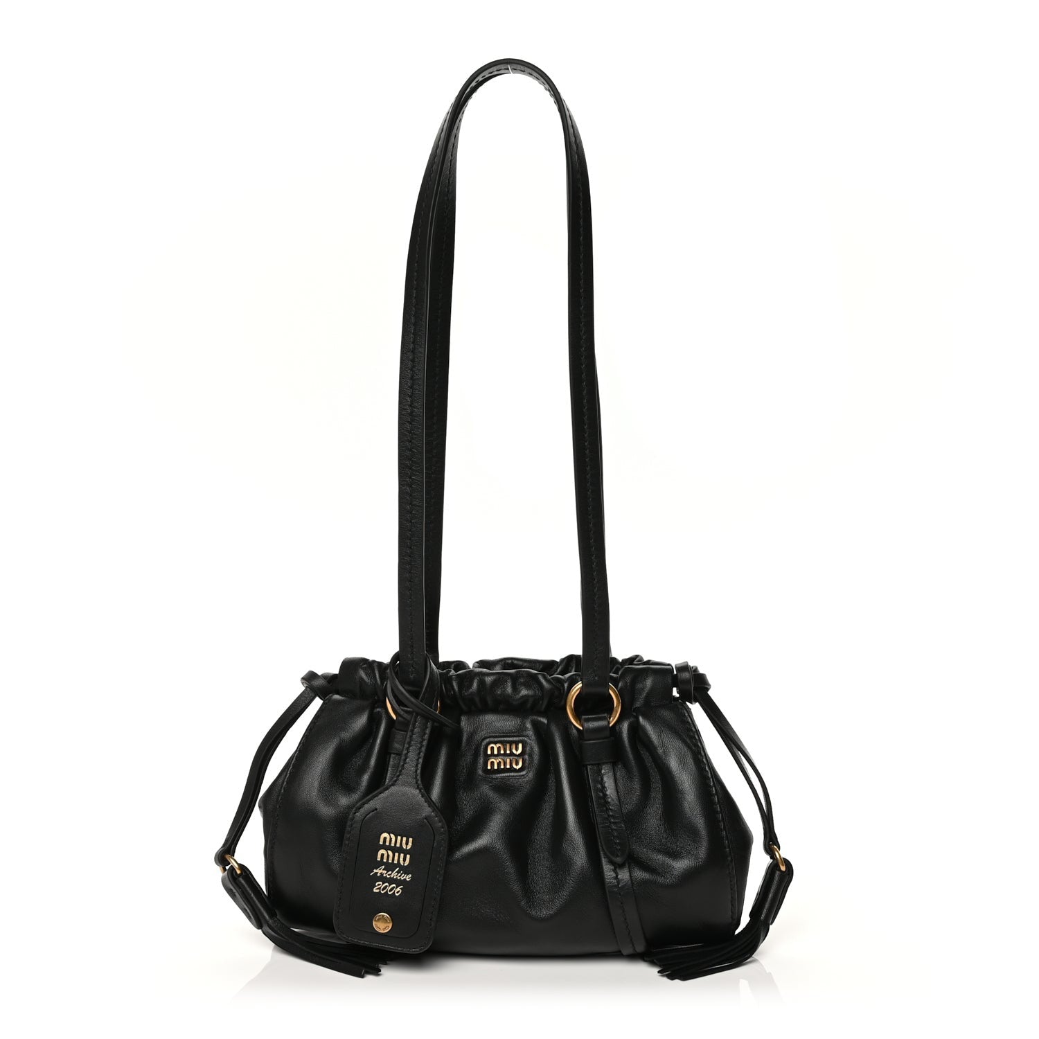 Miu Miu Nappa Mini Joie Shoulder Bag Black 1 of 8